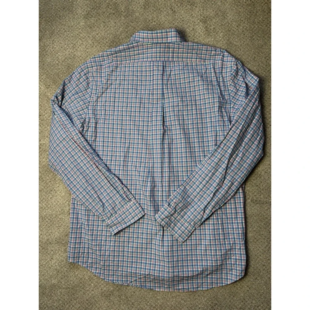 Polo Ralph Lauren Men's XXL‎ 2XL Button Down Long Sleeve Shirt Plaid Check Blue